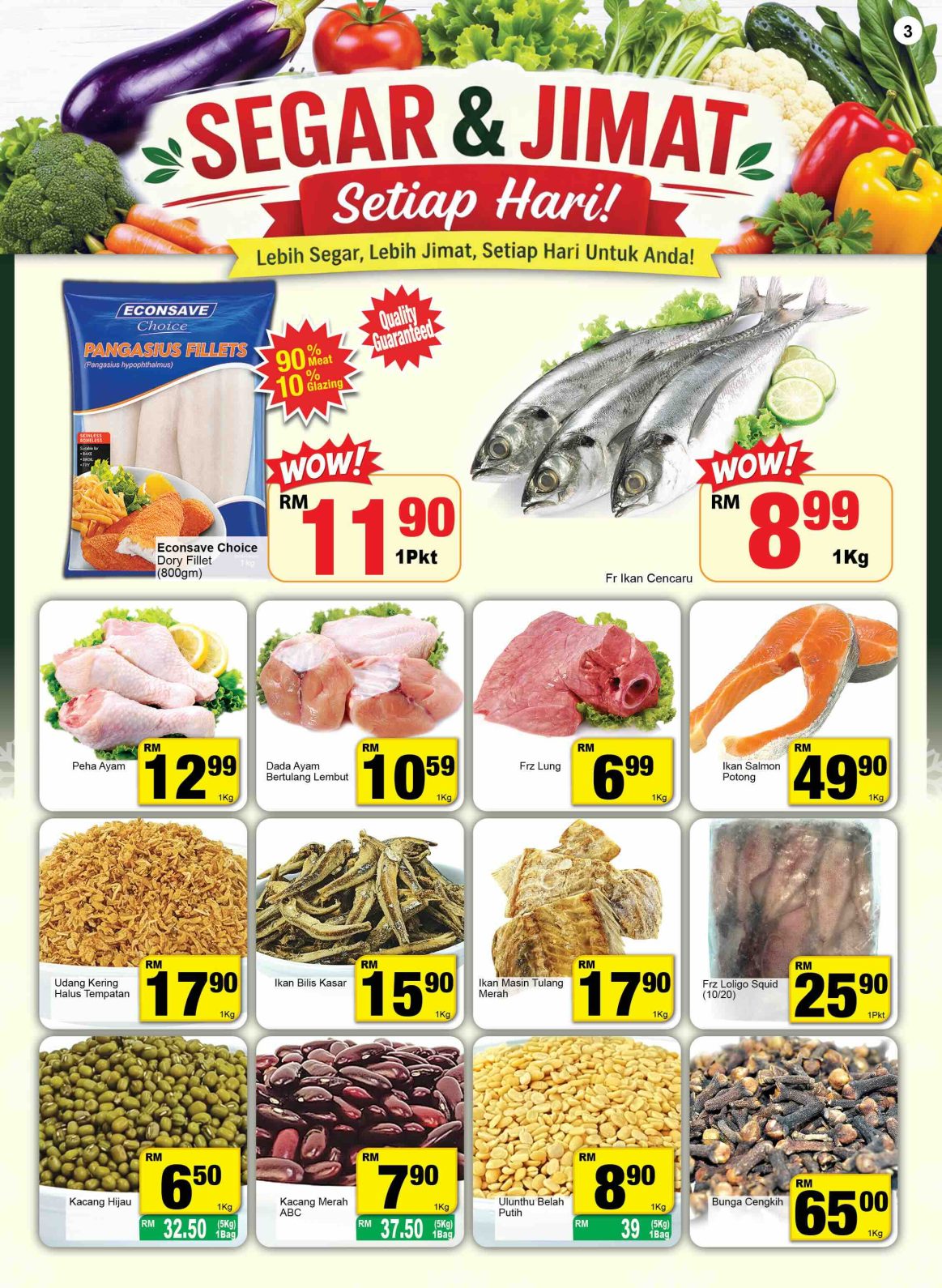 Pilihan Makanan Laut dan Bahan Masakan Dengan Harga Jimat - Econsave