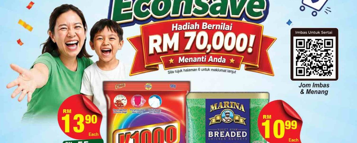 Jom Menang Hadiah Bernilai RM70,000 Bersama Promosi Econsave Rasa Ceria, Rasa Menang Julai 2026