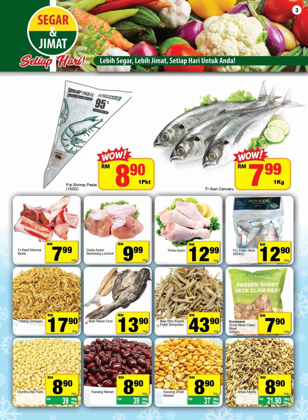 Pilihan Makanan Laut, Daging dan Bahan Masakan Pada Harga Jimat - Econsave