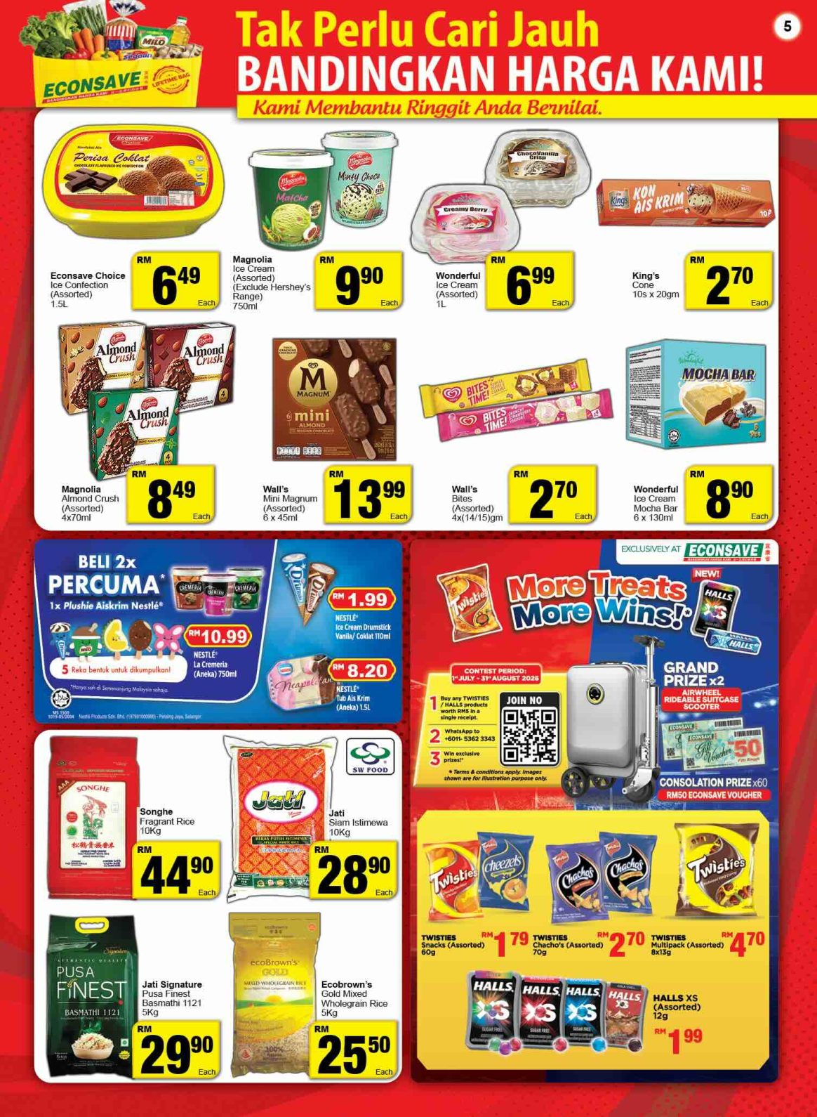 Pelbagai Barangan Runcit, Snek dan Aiskrim Dengan Harga Berpatutan - Econsave